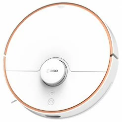 360 S7 Robot Vacuum Cleaner Sweeping Vacuuming Mopping Integrated 2000pa Suction LDS Navigation 3200mAh Battery 150ml Water Tank 570ml Dust Box APP Alexa Voice Control - White