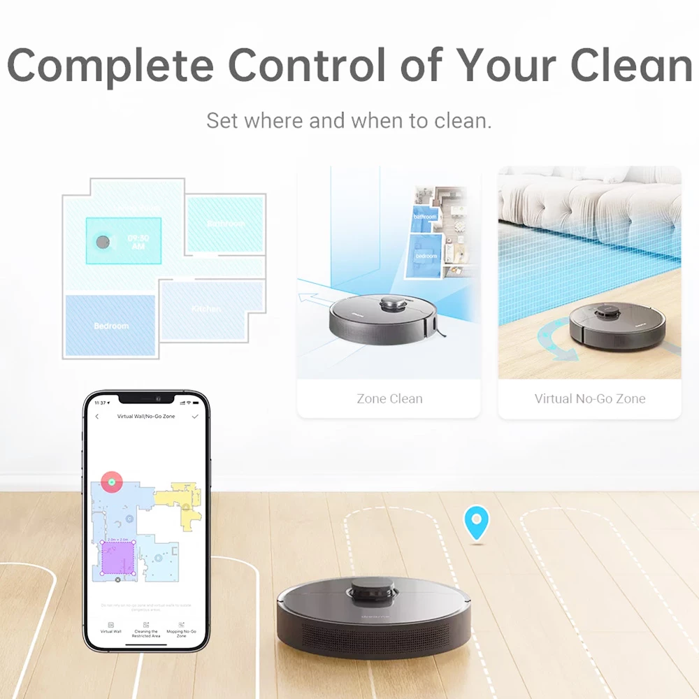 Dreame Bot Z10 Pro 4000Pa Robot Vacuum Cleaner with Self-Empty Dock 3D Laser Navi Support Alexa & Mi Home Smart Home - Image 2