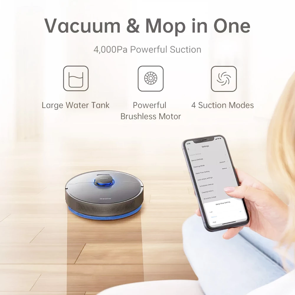 Dreame Bot Z10 Pro 4000Pa Robot Vacuum Cleaner with Self-Empty Dock 3D Laser Navi Support Alexa & Mi Home Smart Home - Image 5