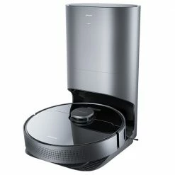 Dreame Bot Z10 Pro Robot Vacuum Cleaner with Intelligent Dust Collector 4000Pa Suction LDS and Line Laser Obstacle Avoidance 4000ml Dust Bag 150 Minutes Running Time for Carpets, Tiles, Hard Floors - Black