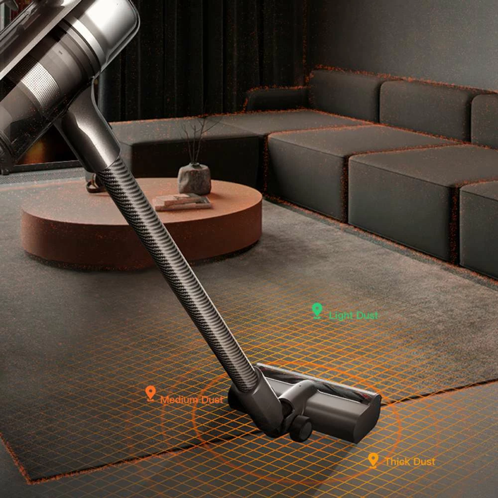 Dreame T30 Handheld Cordless Vacuum Cleaner 27Kpa 190AW Suction 90Mins Runtime Auto-Adapt Cleaning 600ml Dust Cup HD Screen Anti-Tangle - Silver - Image 3