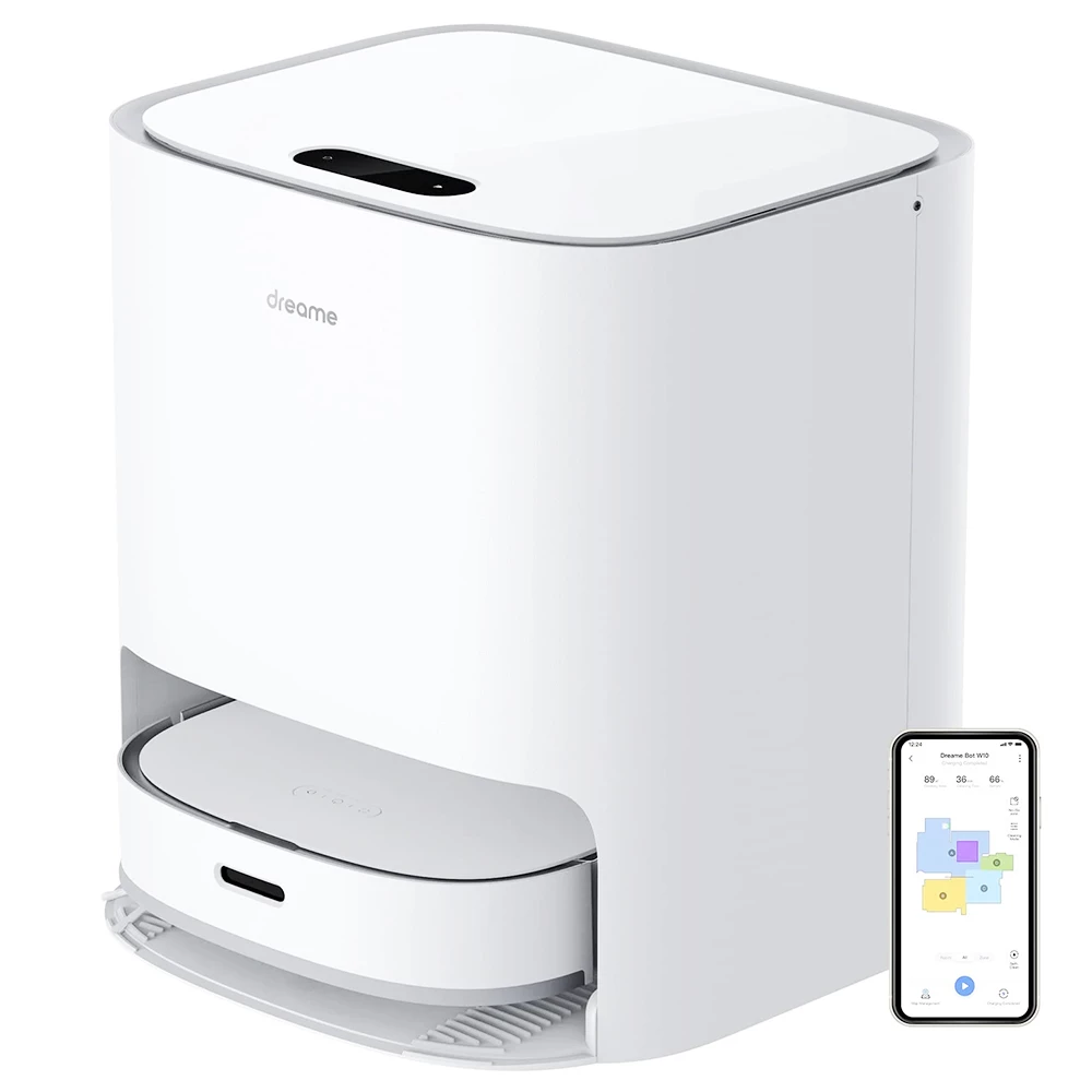 Dreame W10 4000Pa 4 in 1 Self-Cleaning Robot Vacuum Cleaner Sweeping Mopping Washing Drying with LiDAR Navigation