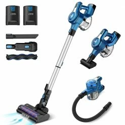 INSE S6P Cordless Handheld Vacuum Cleaner 23KPa Suction 250W Brushless Motor 2500mAh Detachable Batteries for Wood Floor, Carpet, Stair, Curtain, Car, Furniture - Blue