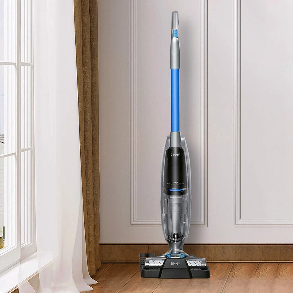 JIMMY PowerWash HW8 Cordless Wet Dry Smart Vacuum Cleaner Washer Instantly Dry One-Touch Self-Cleaning 7000Pa Suction 2500mAh Replaceable Battery 25Mins Run Time Detachable Clean/Dirty Water Tank LED Display - Blue - Image 6