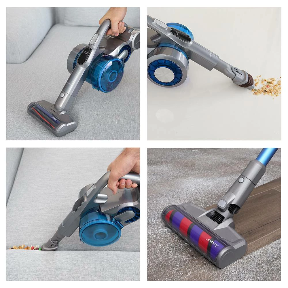 JIMMY JV85 Smart Cordless Handheld Vacuum Cleaner 185AW Suction 2500mAh Removable Battery 60 Minutes Running Time 600ml Dust Capacity 3 Modes LED Display - Blue - Image 5