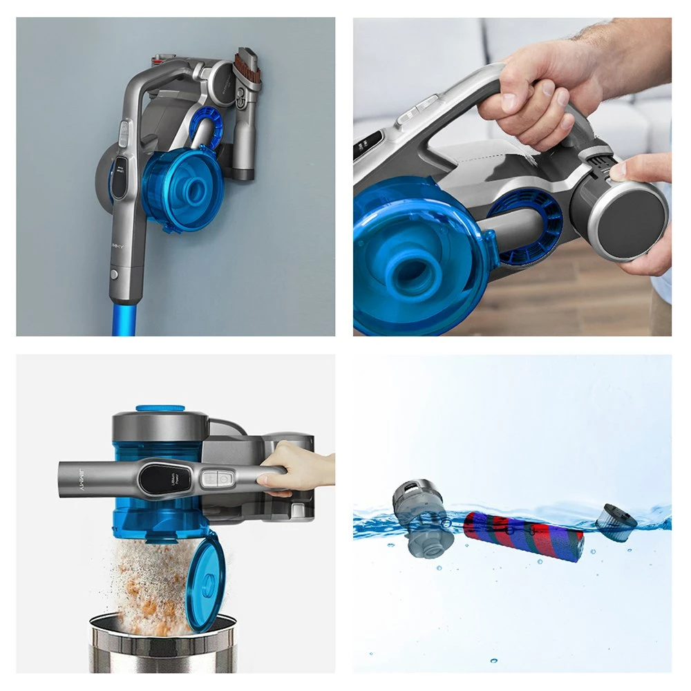 JIMMY JV85 Smart Cordless Handheld Vacuum Cleaner 185AW Suction 2500mAh Removable Battery 60 Minutes Running Time 600ml Dust Capacity 3 Modes LED Display - Blue - Image 6