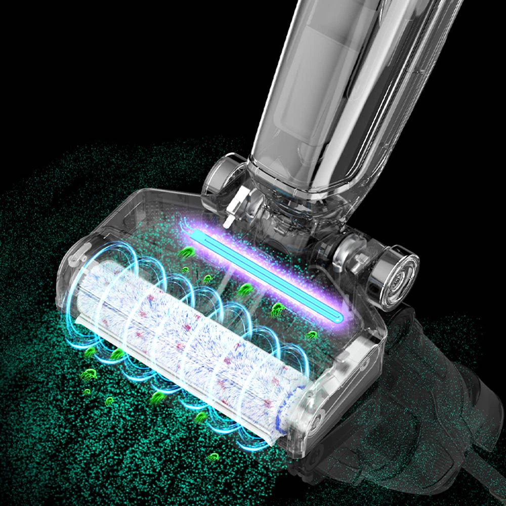 Liectroux i5 Pro Smart Handheld Cordless Wet Dry Vacuum Cleaner Lightweight Floor & Carpet Washer 5000pa Suction 35Mins Run Time UV Lamp Self-cleaning - Black - Image 6