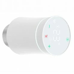 MoesHouse Tuya ZigBee3.0 Radiator Actuator Valve Smart Programmable TRV Thermostat Temperature Controller LED Display Alexa Voice Control - White