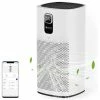 Proscenic A9 Smart Air Purifier LED Digital Display Adjustable Wind Speed APP Control, Remove 99.97% Dust, Pet Dander, Smoke, Pollen, Odor - White