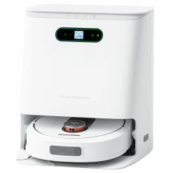 ROIDMI EVA Smart Robot Vacuum Cleaner Self-Cleaning & Emptying 3200Pa Powerful Suction 3-in-1 Vacuuming Sweeping Mopping LDS Navigation Auto-Drying 3 Modes 5200mAh Battery LED Display Alexa & Google Home APP Control - White