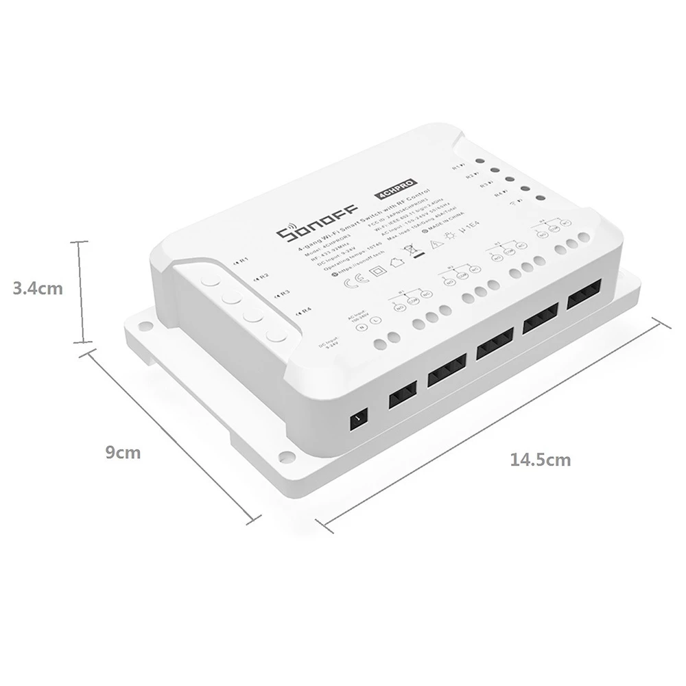 SONOFF 4CH PRO R3 4-gang Wi-Fi Smart Switch with RF Control - Image 3