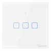 SONOFF T1EU3C-TX 3 Gang Smart WiFi Wall Light Switch Google Home/Alexa