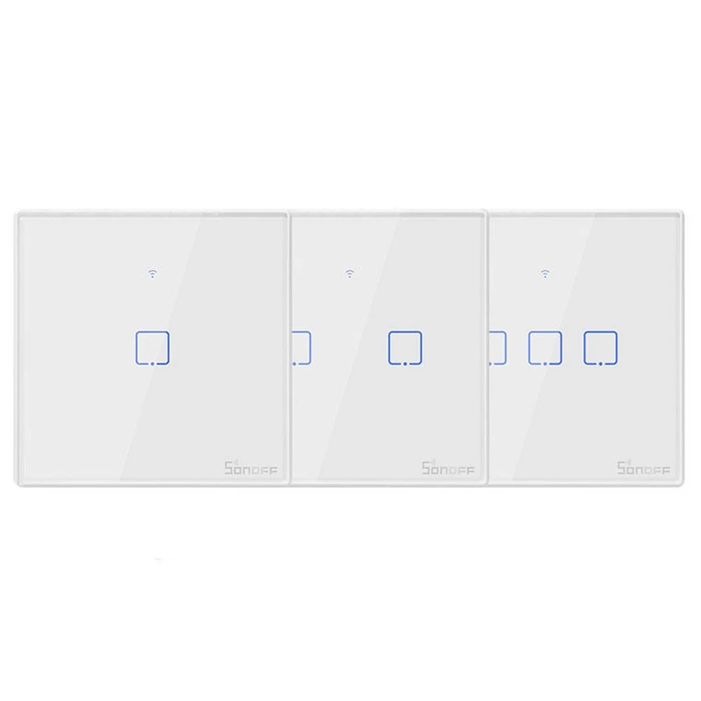SONOFF T1EU3C-TX 3 Gang Smart WiFi Wall Light Switch Google Home/Alexa - Image 3