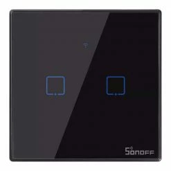SONOFF T3EU2C Intelligent Switch AC 100-240V 2 Gang TX Series WIFI Wall Switch 433Mhz RF Remote Controlled Wifi Switch