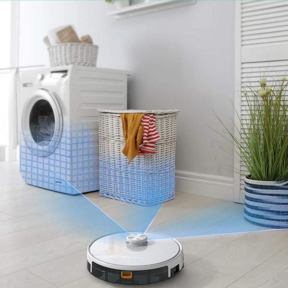 Tesvor S6 Turbo Robot Vacuum Cleaner 2 in 1 Vacuuming Mopping 4000Pa Suction Laser Navigation Automatic Charging 5200mAh Battery for Carpet, Hardwood, Ceramic tile, Linoleum - White - Image 2
