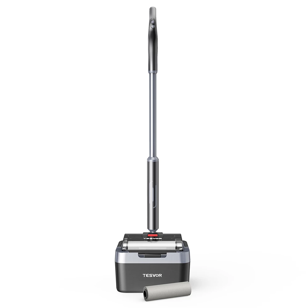 Tesvor V8 Wet/Dry Smart Cordless Vacuum Cleaner 2-in-1 Vacuuming Mopping 2600mAh Battery One-Button Self-cleaning Low Noise - Black - Image 2