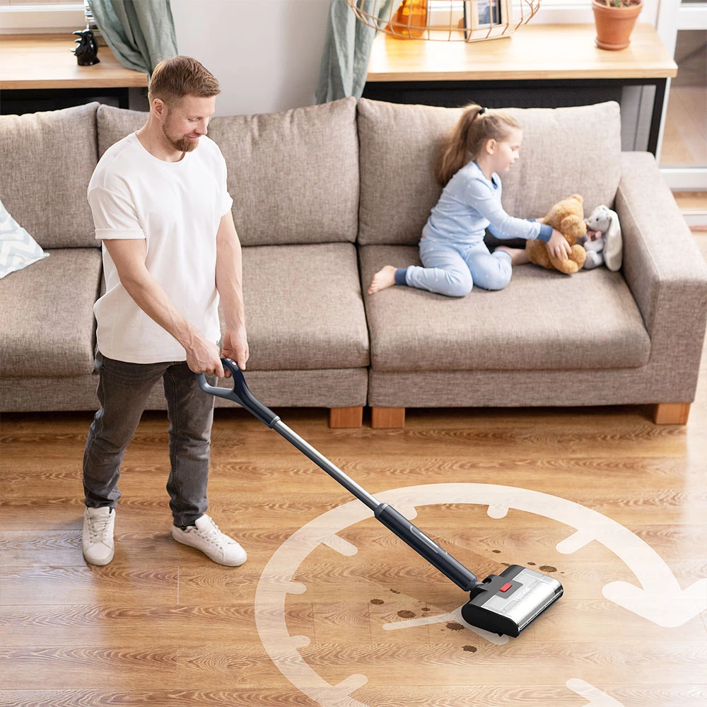 Tesvor V8 Wet/Dry Smart Cordless Vacuum Cleaner 2-in-1 Vacuuming Mopping 2600mAh Battery One-Button Self-cleaning Low Noise - Black - Image 4