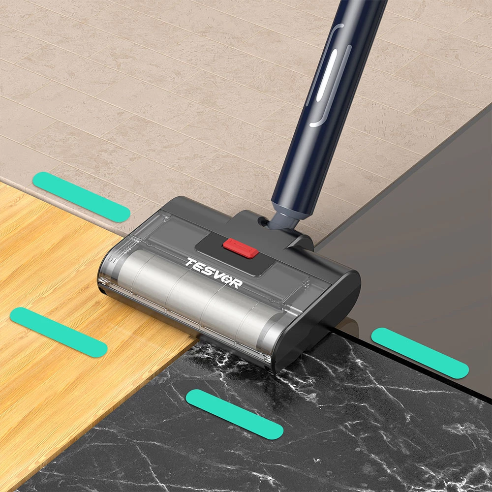 Tesvor V8 Wet/Dry Smart Cordless Vacuum Cleaner 2-in-1 Vacuuming Mopping 2600mAh Battery One-Button Self-cleaning Low Noise - Black - Image 6