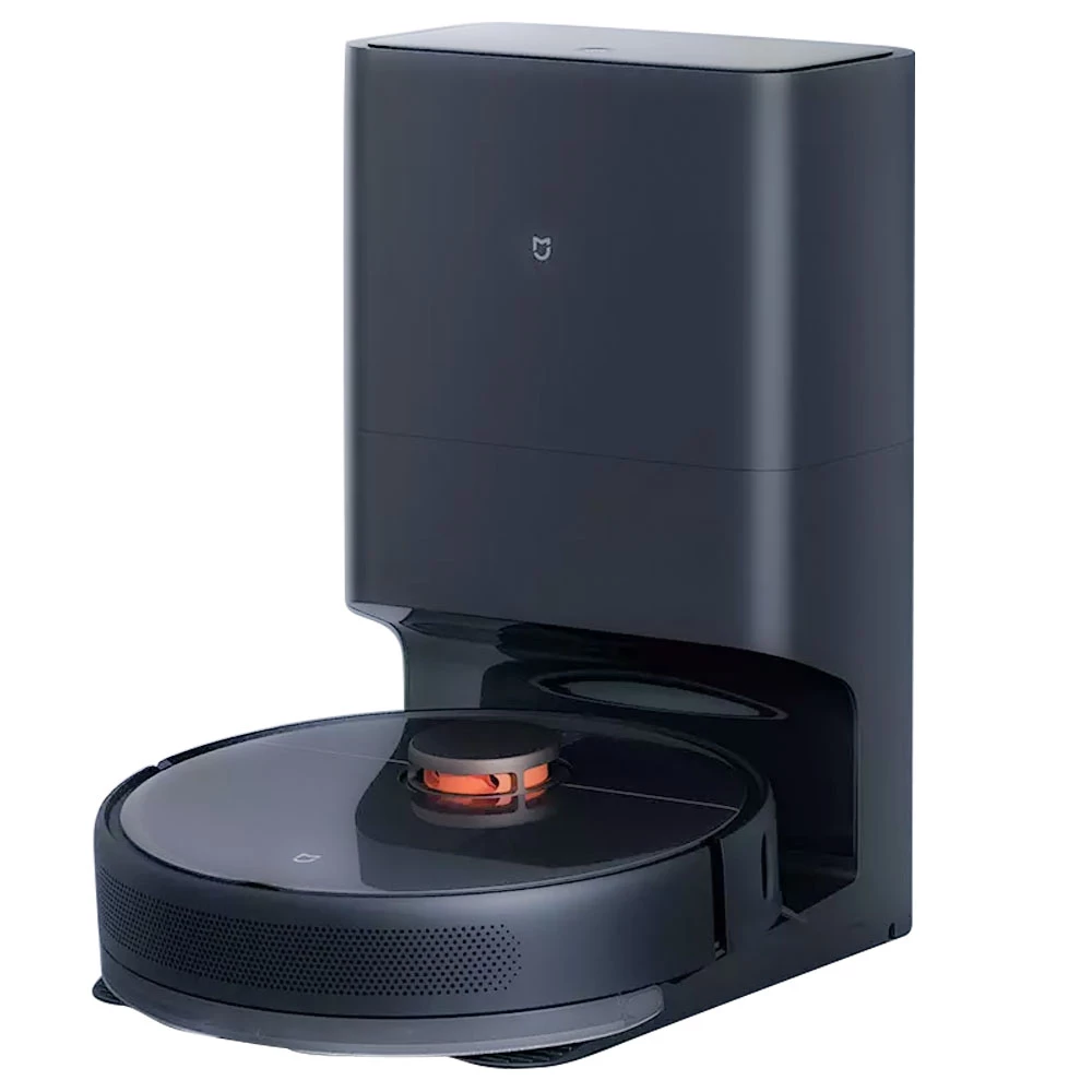 XIAOMI MIJIA Robot Vacuum Cleaner with Intelligent Dust Collection Dock 3000Pa Suction 5200mAh Battery 150Mins Runtime 3D Avoid Obstacles Smart APP Control - Black