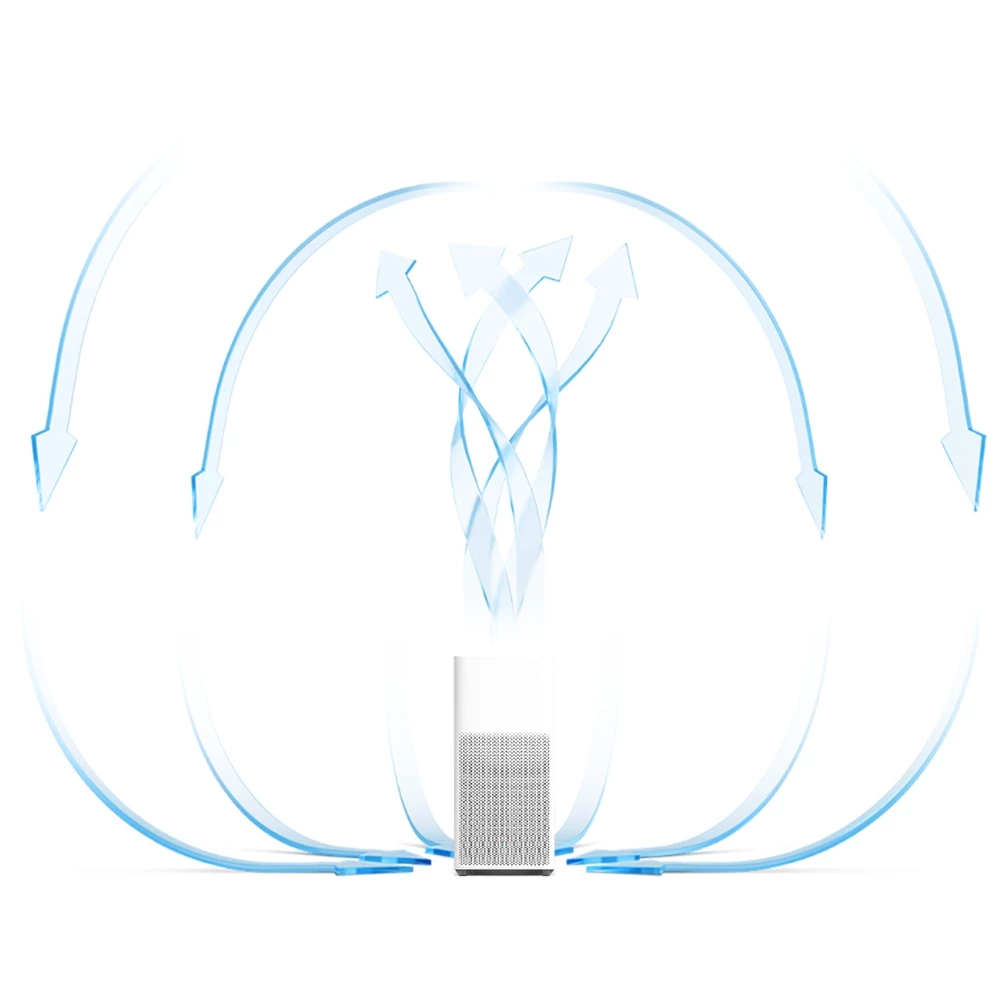 Xiaomi Mijia Air Purifier 2H HEPA Triple-layer Filter Formaldehyde Removal Real-time AQI Monitoring Google Assistant Amazon Alexa Voice Control Home Office Global Version - White - Image 2