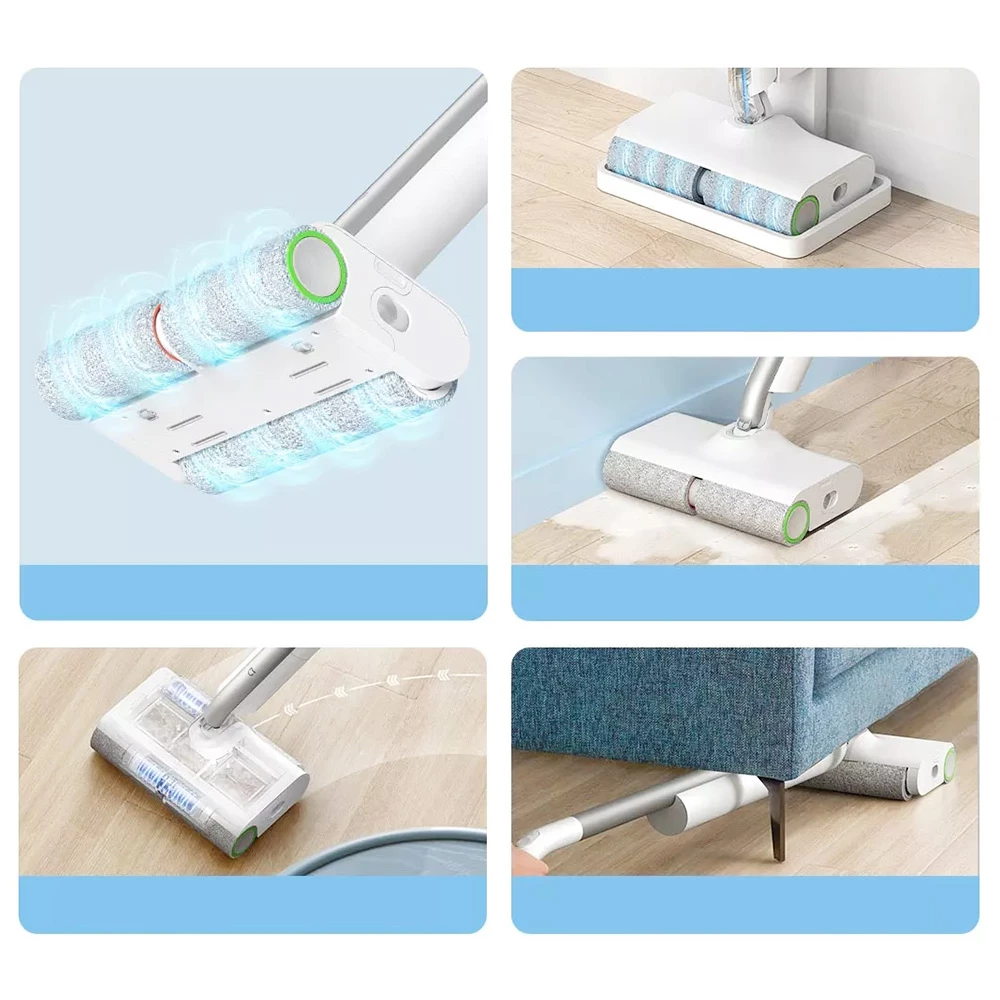 Xiaomi Mijia High-Speed Double Brush Wireless Electric Floor Mop with Frameless Design and One Button Auxiliary Cleaning - Image 5