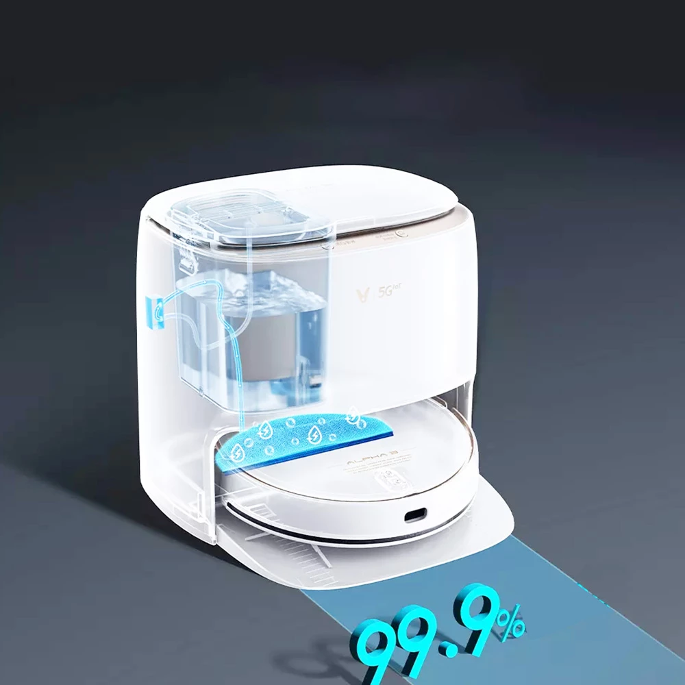 Xiaomi Viomi Alpha 3 AI Robot Vacuum Cleaner Efficient Self-Cleaning with DToF Navigation 3D Maps - White - Image 4