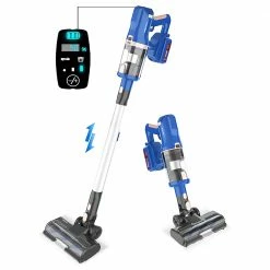 YISORA V110 Battery Handheld Cordless Vacuum Cleaner 265W 25000Pa Strong Suction Power LED Display for Carpets Pet Hair - Blue