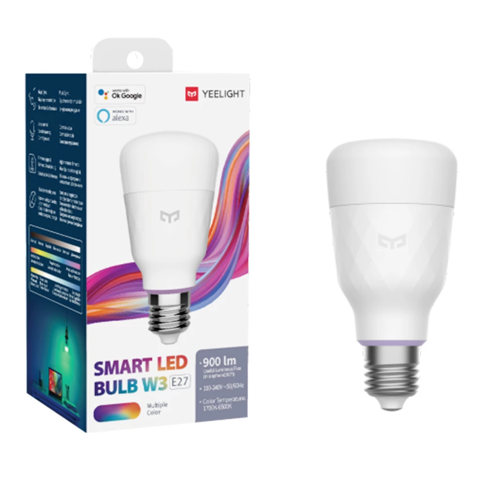 Yeelight YLDP005 8W Smart LED Bulb, W3 Multicolor, 900 Lumens, 16 Million Colors Game Sync Brightness Smart Control - Image 4