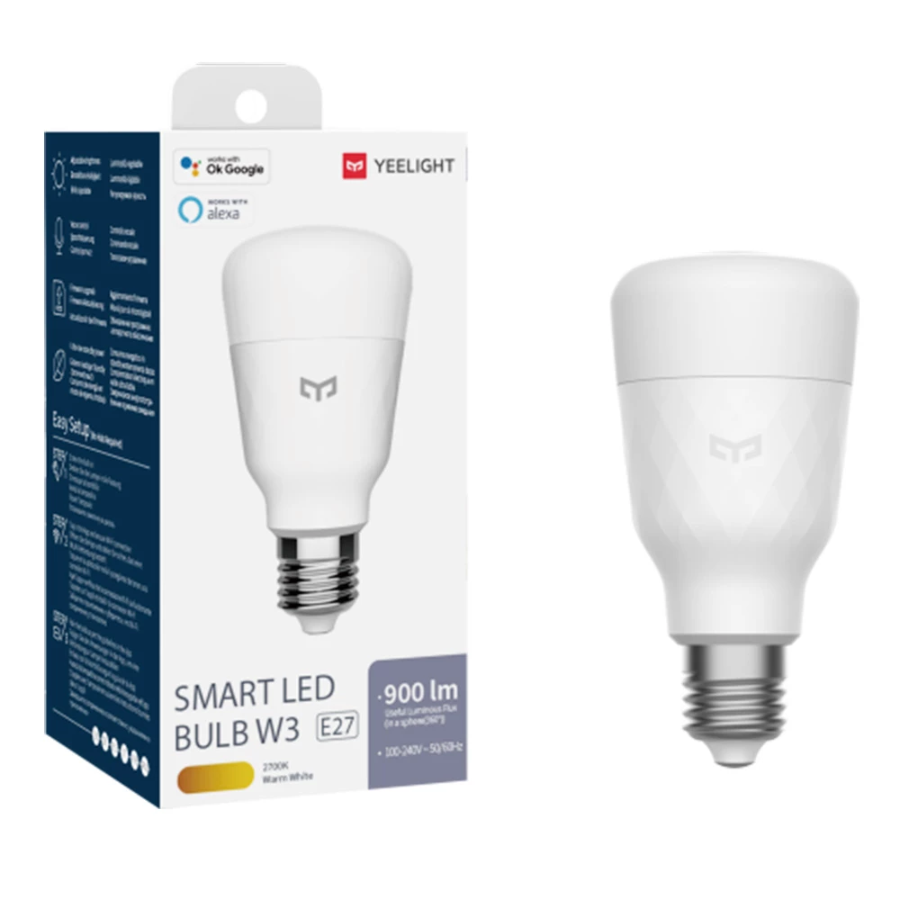 Yeelight YLDP007 8W Smart LED Bulb, W3 Dimmable, 900 Lumens, 2700K Warm Light, Voice/APP Control - Image 3