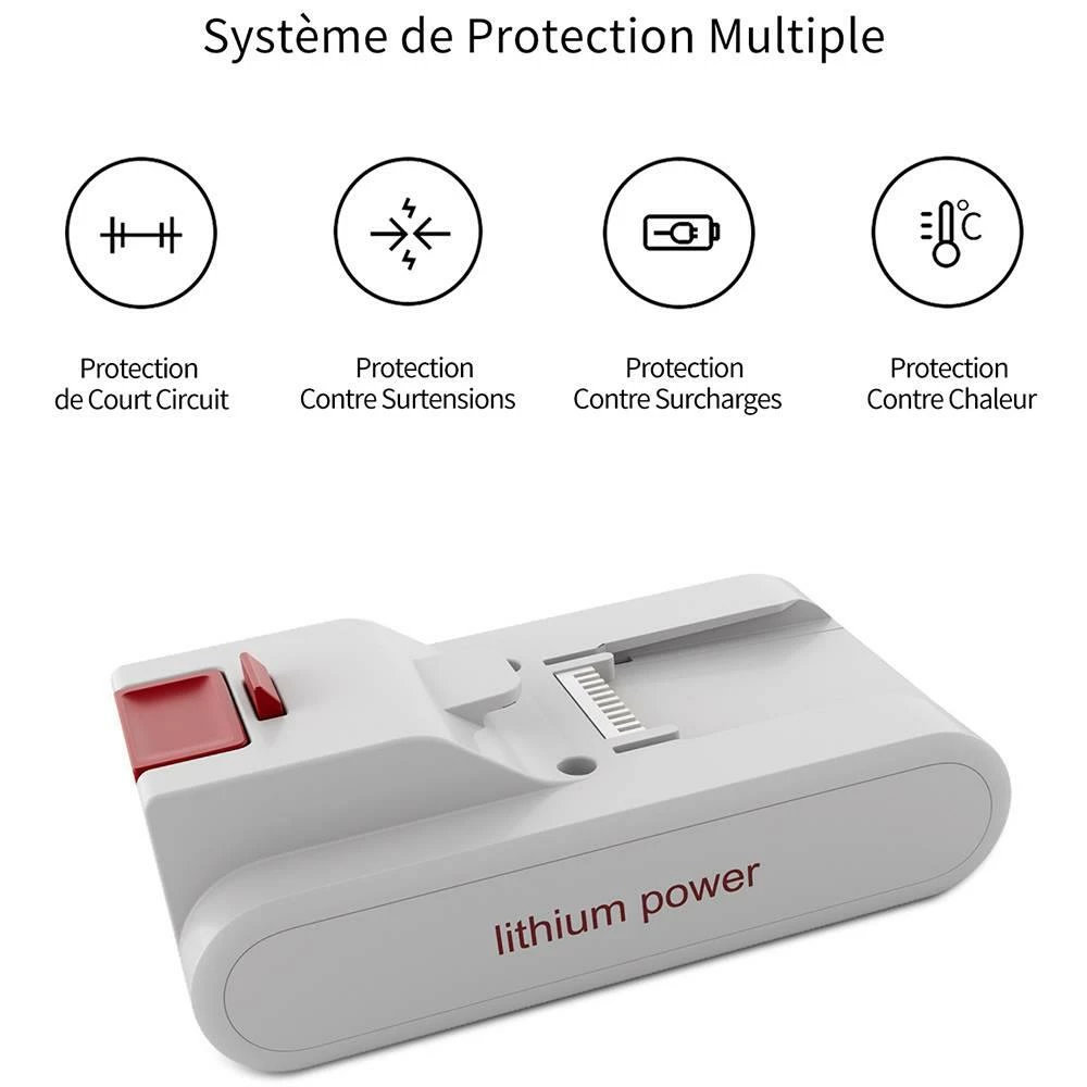 Original Battery Pack for Xiaomi JIMMY JV51 / JV53 Handheld Cordless Vacuum Cleaner - Gray - Image 3