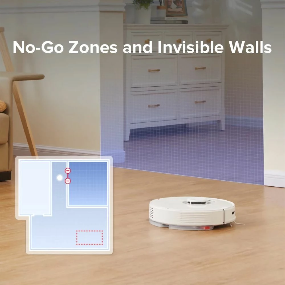 Roborock Q7 Max Robot Vacuum Cleaner 2 In 1 Vacuuming and Mopping 4200Pa Powerful Suction LDS Navigation 3D Mapping with 470ml Dustbin 350ml Water Tank 5200mAh Battery APP Control Upgrade for Roborock S5 Max - White - Image 5