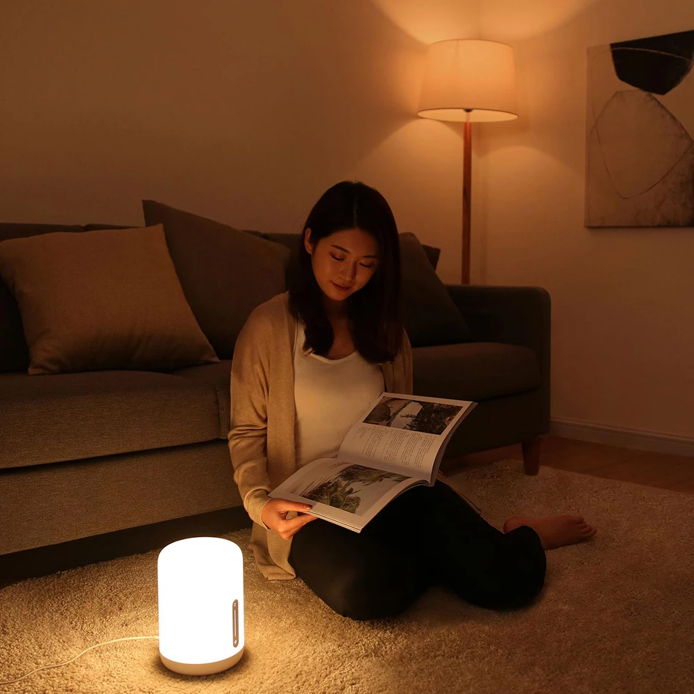 Xiaomi Mijia Bedside Lamp 2 Bluetooth WiFi Connection Touch Panel APP Control Works with Apple HomeKit Siri - White - Image 5